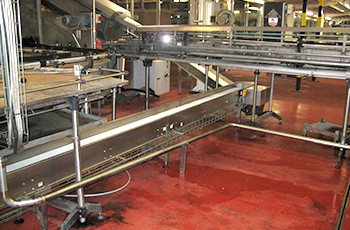 Conveyor lines for bottling drinks